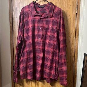 Under Armour Burgundy Plaid Men's Shirt size 3XL
